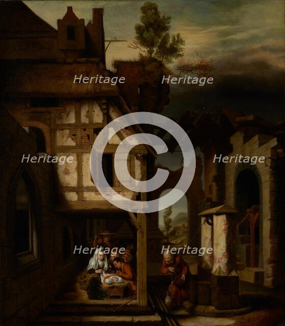 Adoration of the Shepherds, about 1660. Creator: Nicolaes Maes.