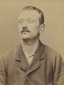 Ferter. Ernest, Charles. 31 ans, né le 23/10/62 à Melun (Seine & Marne). Fumiste. Anarchis..., 1894. Creator: Alphonse Bertillon.