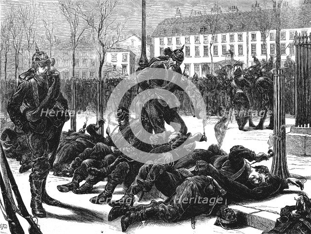Occupation of Paris by the Germans after the Franco-Prussian War, March 1871. Artist: Unknown