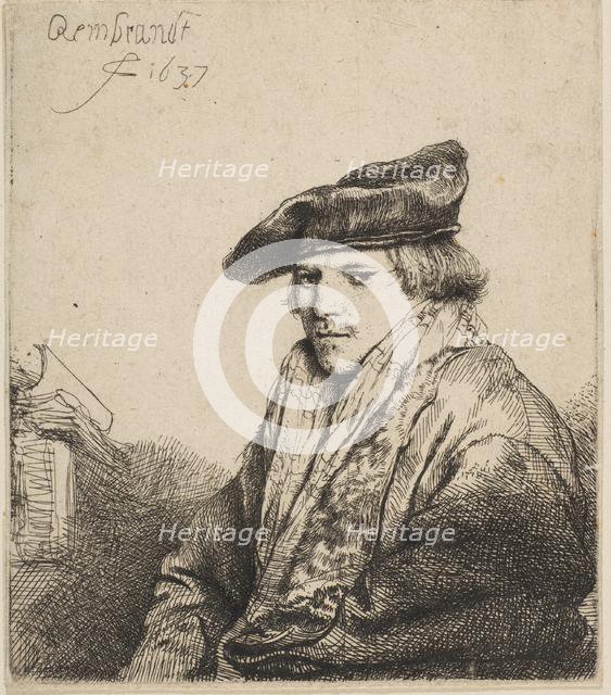 Young Man in a Velvet Cap (Ferdinand Bol), 1637. Creator: Rembrandt Harmensz van Rijn.