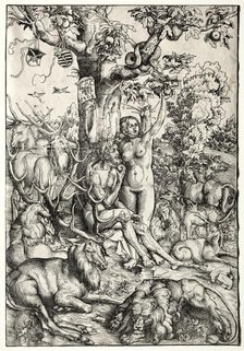 Adam and Eve in Paradise, 1509. Creator: Lucas Cranach (German, 1472-1553).
