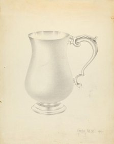 Silver Pitcher, 1937. Creator: Amelia Tuccio.