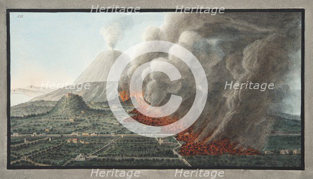 View of an eruption of Monte Vesuvius on 23rd December 1760 and ended 5th January 1761, 1776.