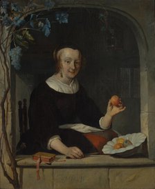 A Woman Seated at a Window, early 1660s. Creator: Gabriel Metsu.