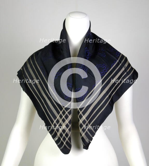 Mourning kerchief, American, ca. 1885. Creator: Unknown.