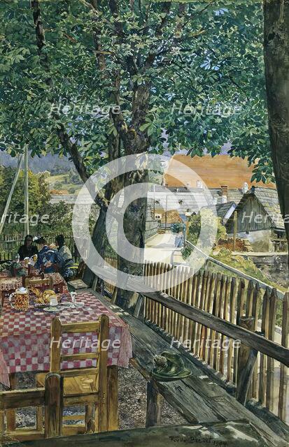 Tavern garden, 1904. Creator: Rudolf Bernt.