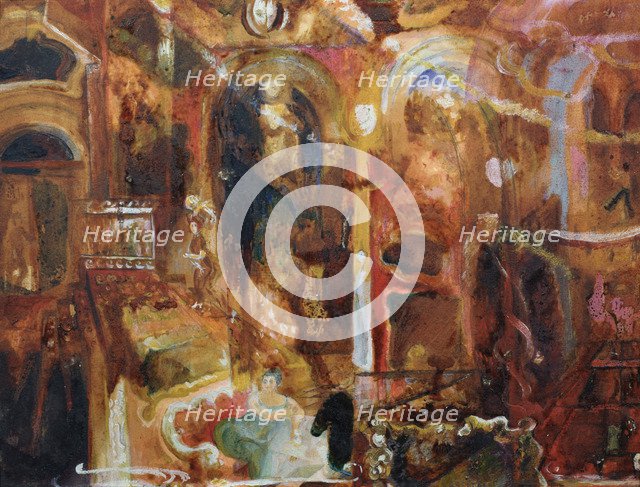 Café. Artist: Yakulov, Georgi Bogdanovich (1884-1928)