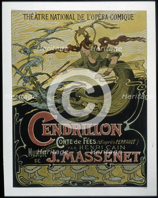 Publicity of the play 'Cendrillon 'with music by J.Massenet, 1899. Creator: CAIN, Henri.