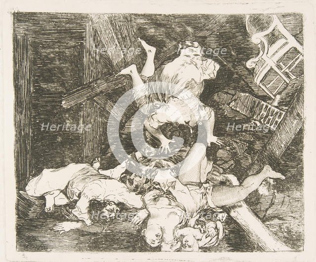 Plate 30 from 'The Disasters of War' (Los Desastres de la Guerra): 'Ravages of War.' (Estr..., 1810. Creator: Francisco Goya.