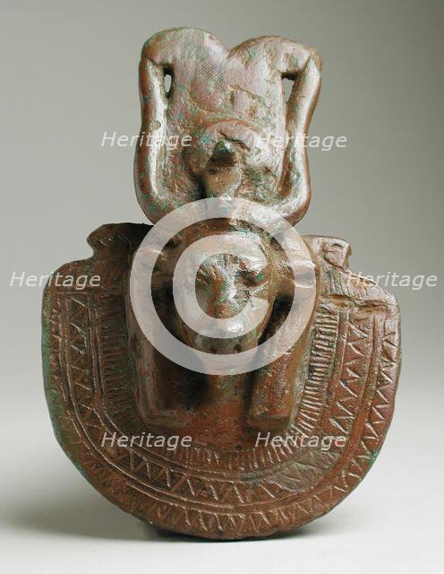 Cow Headed Handle (image 2 of 2), Probably Ptolemaic period (332-30 BCE). Creator: Unknown.