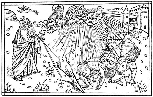 Egyptians plagued, 1480 (1964). Artist: Anon