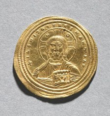 Nomisma with Basil II Bulgarotonos and His Brother Constantine VIII, 977-1025. Creator: Unknown.