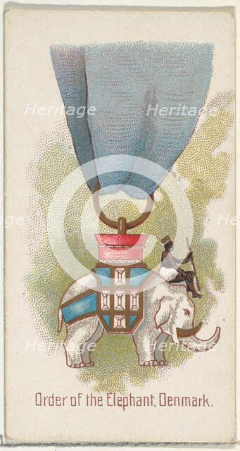 Order of the Elephant, Denmark, from the World's Decorations series (N30) for Allen & Gint..., 1890. Creator: Allen & Ginter.