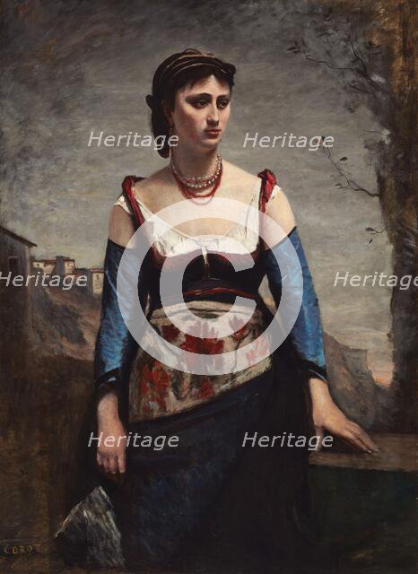 Agostina, 1866. Creator: Jean-Baptiste-Camille Corot.