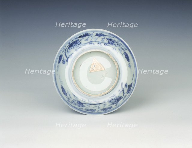 Blue and white dish, Ming dynasty, China, c1500. Artist: Unknown