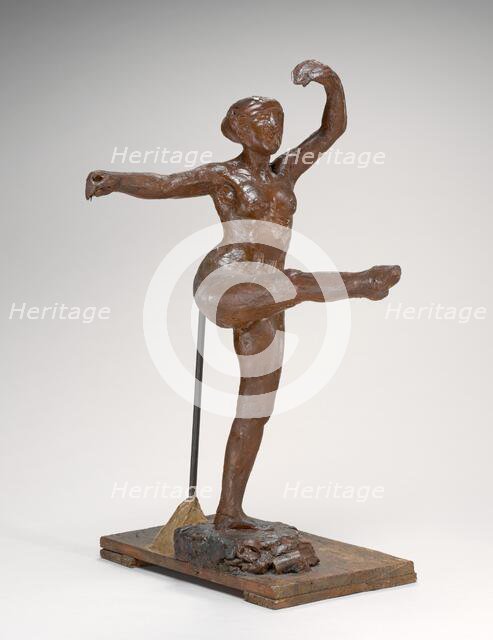 Fourth Position Front, on the Left Leg, c. 1885/1890. Creator: Edgar Degas.