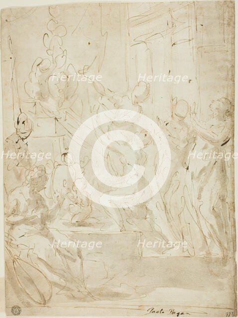 Figures at an Altar or Classical Sacrifice, n.d. Creator: Paolo Pagani.