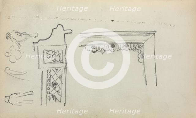 Italian Sketchbook: Architectural Details and Figures (page 199), 1898-1899. Creator: Maurice Prendergast (American, 1858-1924).