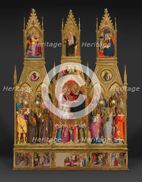 Polyptych with Coronation of the Virgin and Saints, about 1390s. Creator: Cenni di Francesco di Ser Cenni.