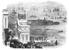 The Duke of Edinburgh in China: landing of the Prince at Hong-Kong, 1870. Creator: Unknown.