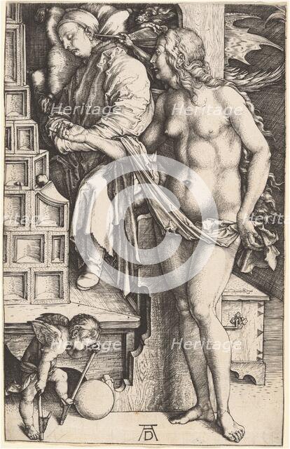 The Dream of the Doctor (Temptation of the Idler), 1498/1499. Creator: Albrecht Durer.