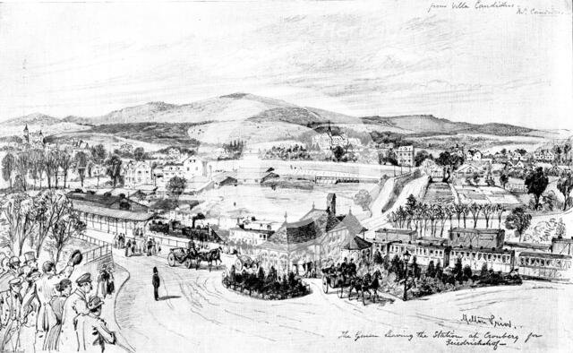 The Queen's Visit to...Friedrichshof: general view of Kronberg...showing the Castle, 1895. Creator: George Meisenbach.