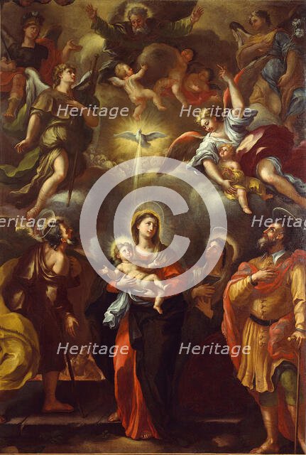 Virgin and child with Saints, c. 1710. Creator: Del Pò, Giacomo (1654-1726).