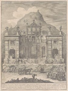 The Seconda Macchina for the Chinea of 1778: A Dwelling near Monte Testaccio, 1778. Creator: Giuseppe Vasi.