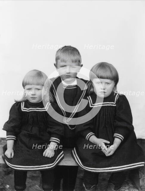 Hans Per Persson's children: son Paul (b.1892-05-06, died 1912), daughter Anna..., 1898-1900. Creator: Hans Per Persson.