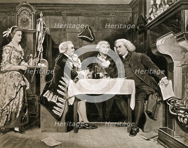 Dr Johnson, Goldsmith and Boswell, (1909).Artist: Eyre Crowe