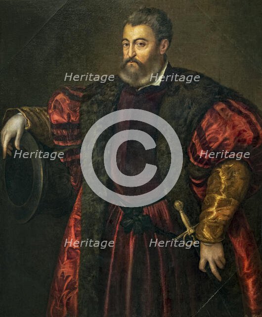 Portrait of the Duke Alfonso I d'Este (1476-1534), 1530-1534. Creator: Titian (1488-1576).