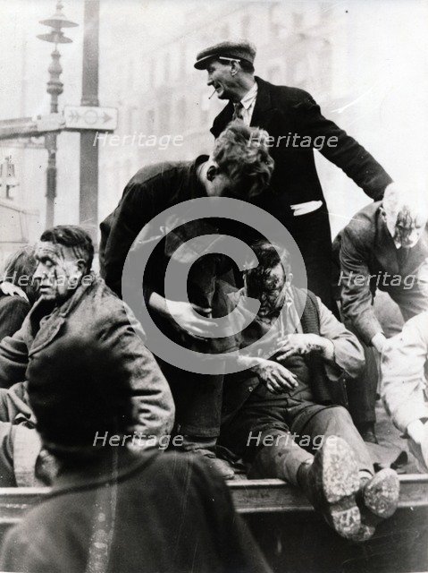V-bomb incident in Farringdon Road, London, World War II, 1945. Artist: Unknown