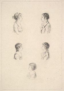 La Famille Renouard (The Renouard Family), 1801. Creator: Augustin de Saint-Aubin.