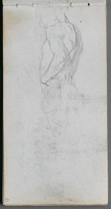 Sketchbook, page 51: Figure Study. Creator: Ernest Meissonier (French, 1815-1891).