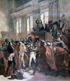 Bonaparte and the Council of Five Hundred at St Cloud, 10th November 1799, (1893). Artist: Unknown