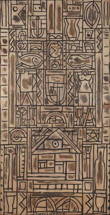 Universal Symmetrical Composition in Black and White, 1931. Creator: Torres-García, Joaquín (1874-1949).