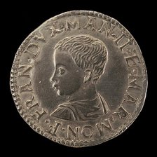 Francesco III Gonzaga, 1533-1550, 2nd Duke of Mantua [obverse], 16th century. Creator: Unknown.