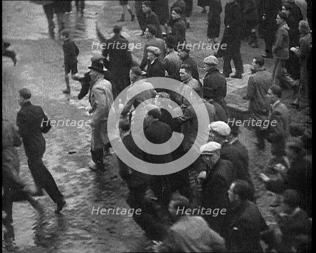 Fascists and Anti-fascist Protestors Fighting, 1930s. Creator: British Pathe Ltd.