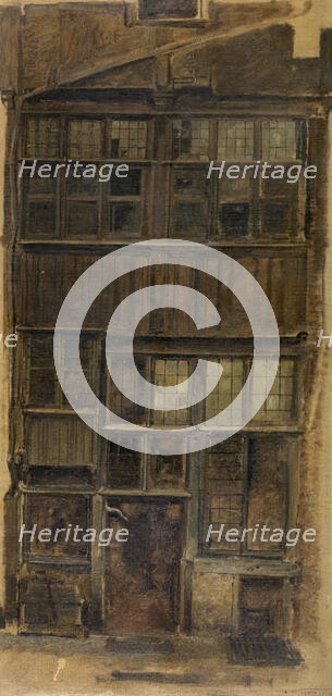 An Old Façade on the Melkmarkt, c1860s. Creator: Jan August Hendrik Leys.