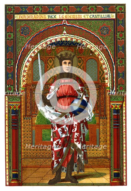 St Ferdinand (Ferdinand III of Castile and Leon), 1886. Artist: Unknown