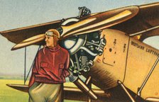 Elly Beinhorn with her plane, 1932. Creator: Unknown.