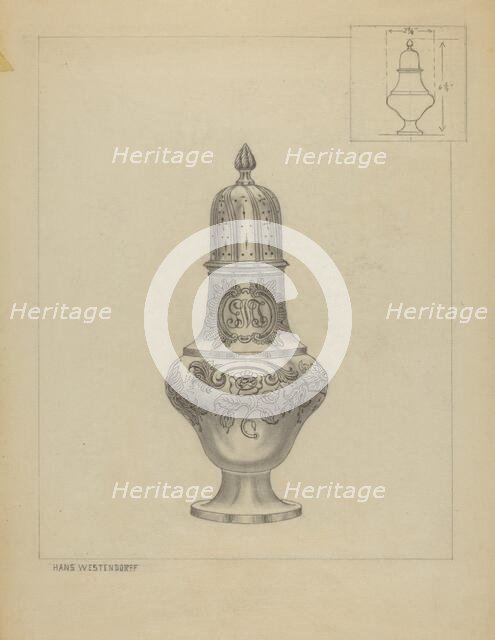 Silver Caster, c. 1936. Creator: Hans Westendorff.