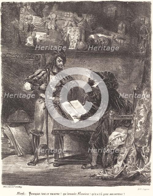 Mephisto Appears to Faust. Creator: Eugene Delacroix.
