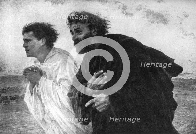 The Apostles Peter and John on the Morning of the Resurrection, 1926.Artist: Eugene Burnand