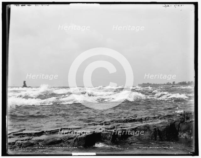 Lachine rapids, St. Lawrence River, between 1890 and 1901. Creator: William H. Jackson.