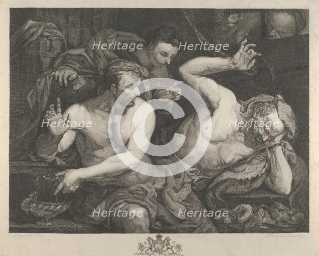 Joseph interpreting the dreams of Pharoah's chief butler and baker , 1766. Creator: Alexander Bannerman.