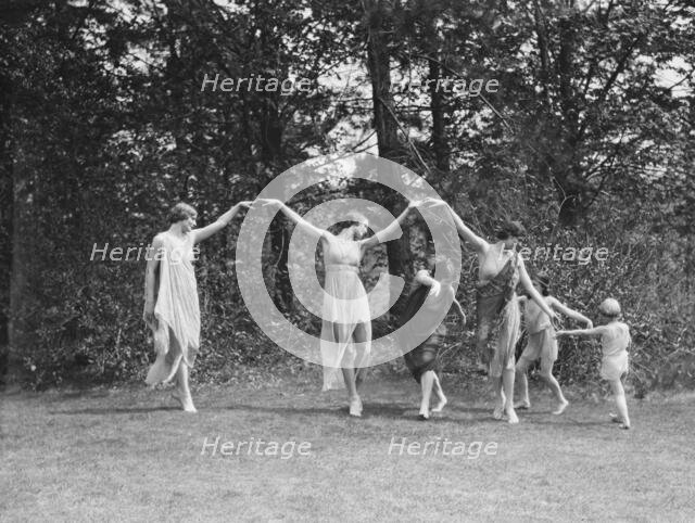 Elizabeth Duncan dancers and children, 1929 Creator: Arnold Genthe.