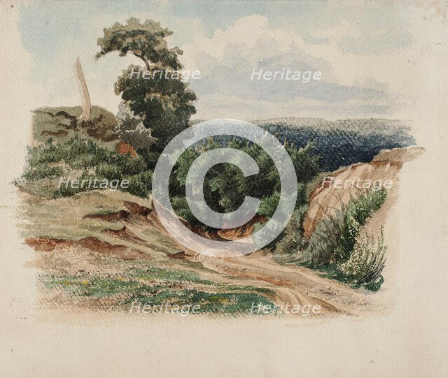 A road on a sandy hill, 1848-1860. Creator: Werner Holmberg.