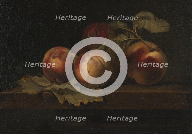 Still Life with Peaches, late 18th-early 19th century. Creator: ttributed to Gerard van Spaendonck  (1746-1822)  .
