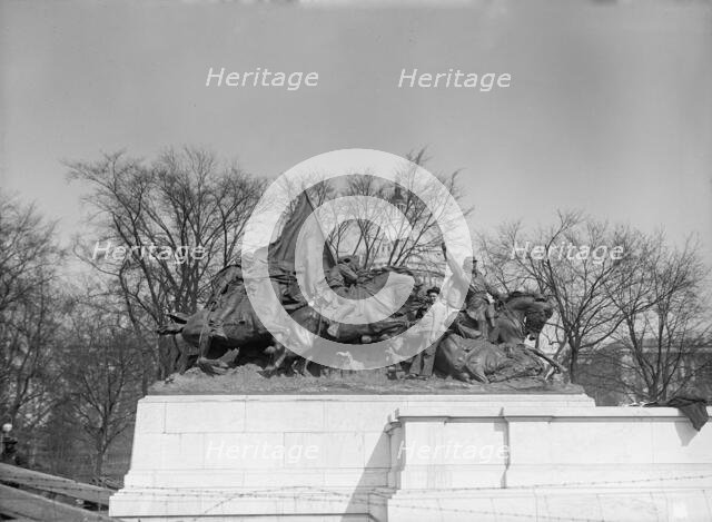 Grant Memorial at Capitol - Cavalry Group of Statuary, 1917. Creator: Harris & Ewing.